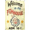 Fun House Circus Clown Metal Decor - 12x8" Art, Perfect for Kitchen, Store, Ranch & Bar Wall Decor