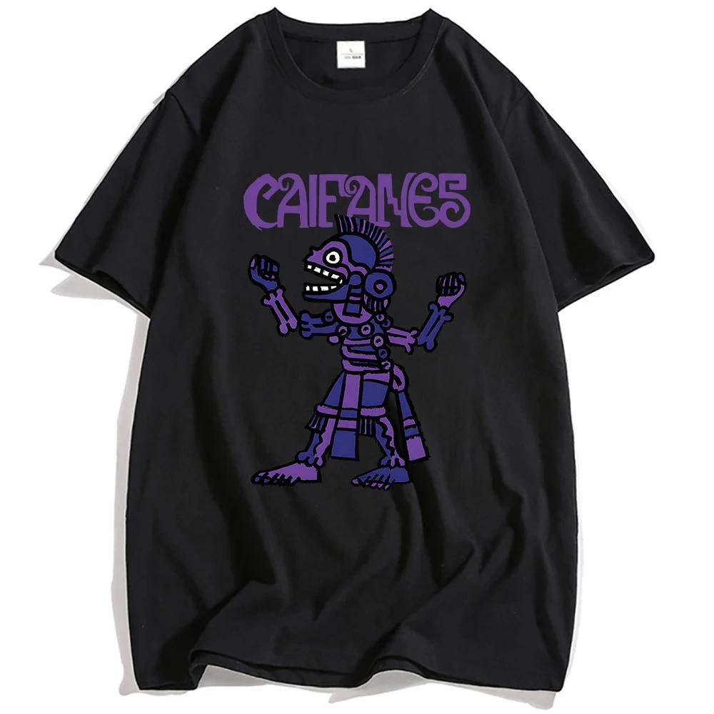 Rock Band CAIFANES T-shirt Cotton Short Sleeve Casual Tshirts Grunge Unisex Streetwear Hip Hop Fashion Men Women T Shirt Print