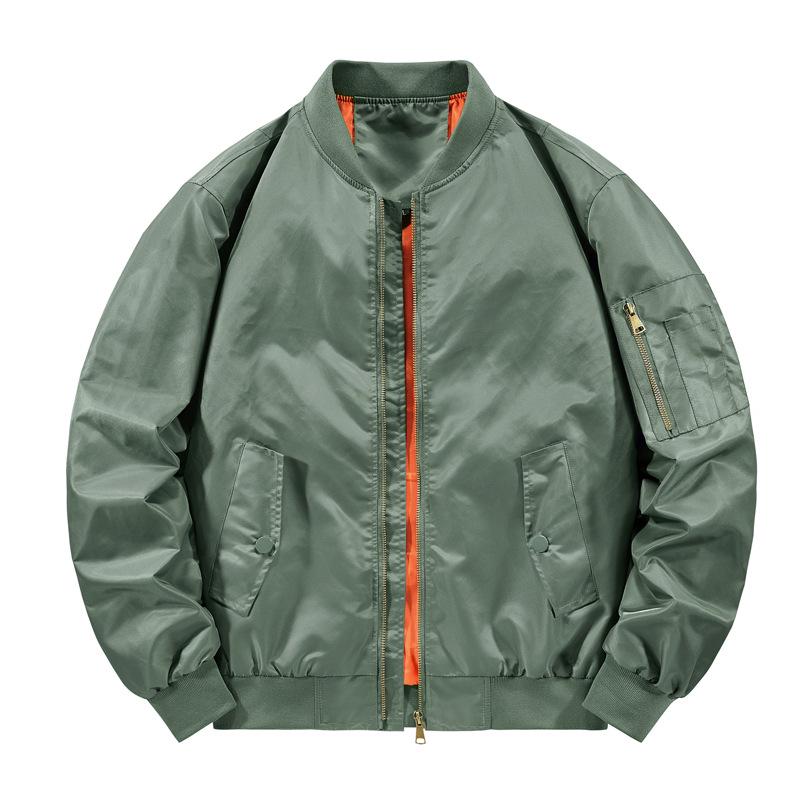 Men's Trendy MA-1 Pilot Jacket: Air Force One Stand Collar for Spring/Autumn