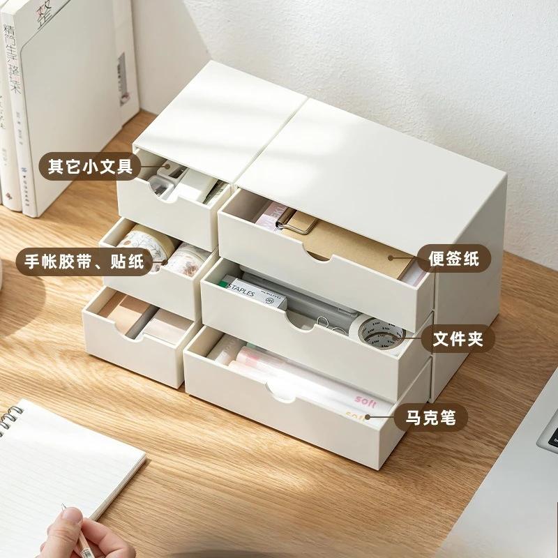 Creative Desktop Drawer Style Storage Box, Office Collection and Organizing Cabinet
