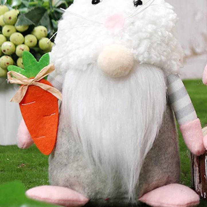 Easter Plush Rabbit Ornament - Decorative Prop for Window Display or Desktop Decoration