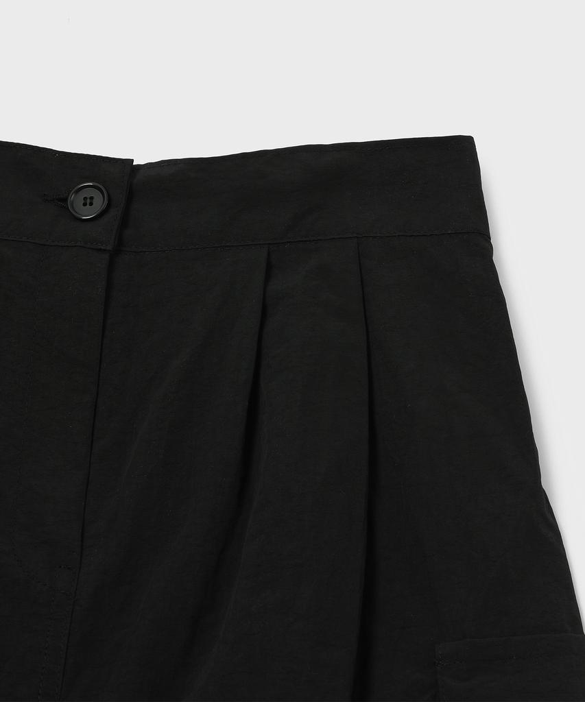 Slow Record House Nylon Cargo Mini Skirt_Black