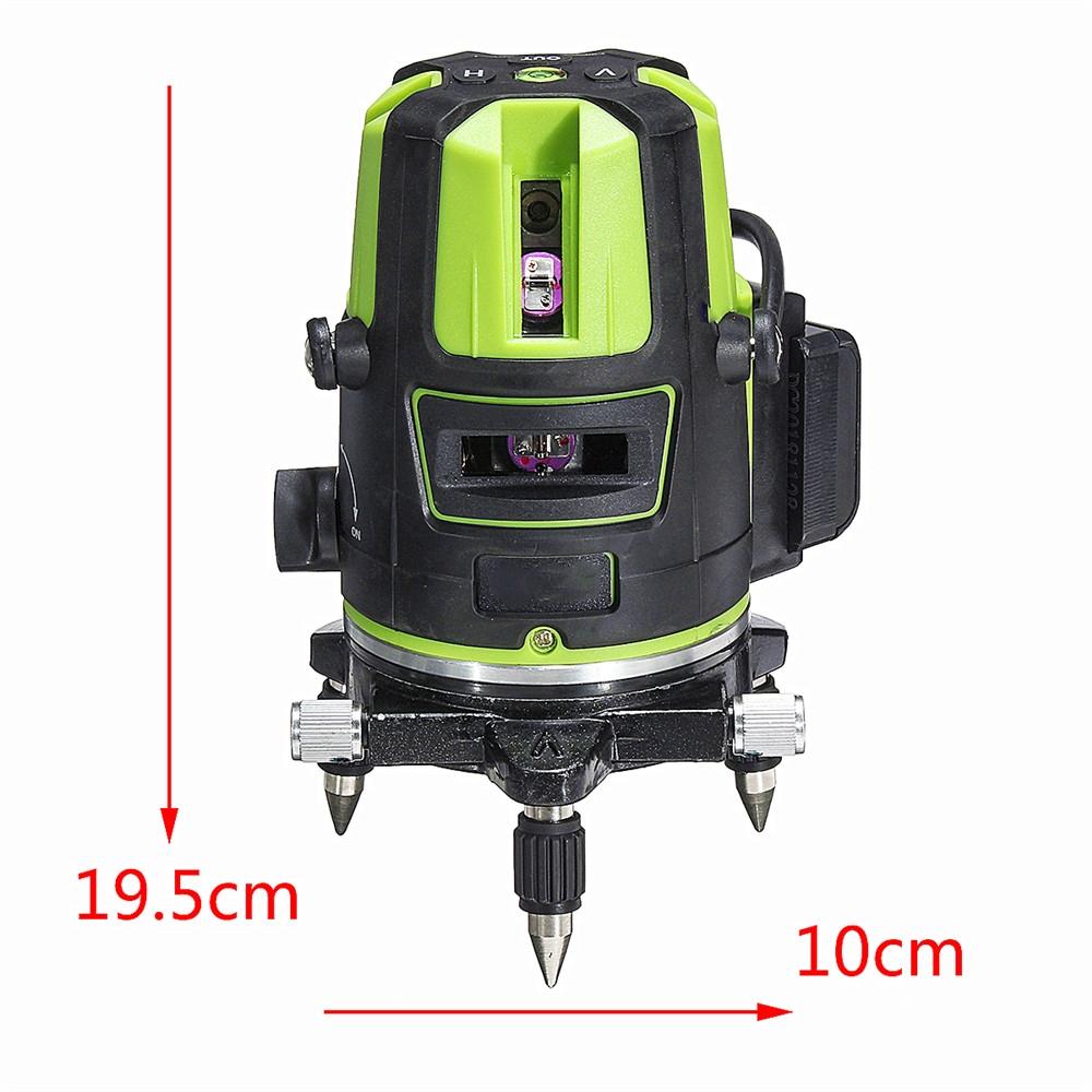 5 Lines 360° Rotary Green Laser Level Cross Self Leveling Measure Tool Outdoor