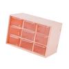 Desktop Storage Box Dust Proof Plastic Multi Purpose with 9 Drawers Desk Stationery Organizer for