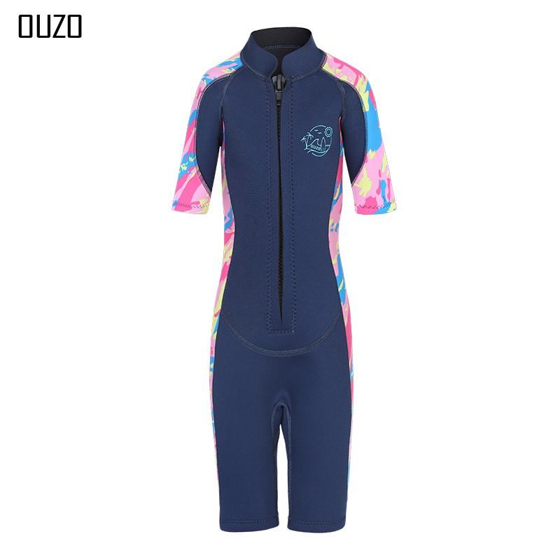 

2.5mm Children s Diving Suit Men Women Thick Cold-proof Warm Sun-proof Short-sleeved One-piece Surfsuit Swimsuit S8 code