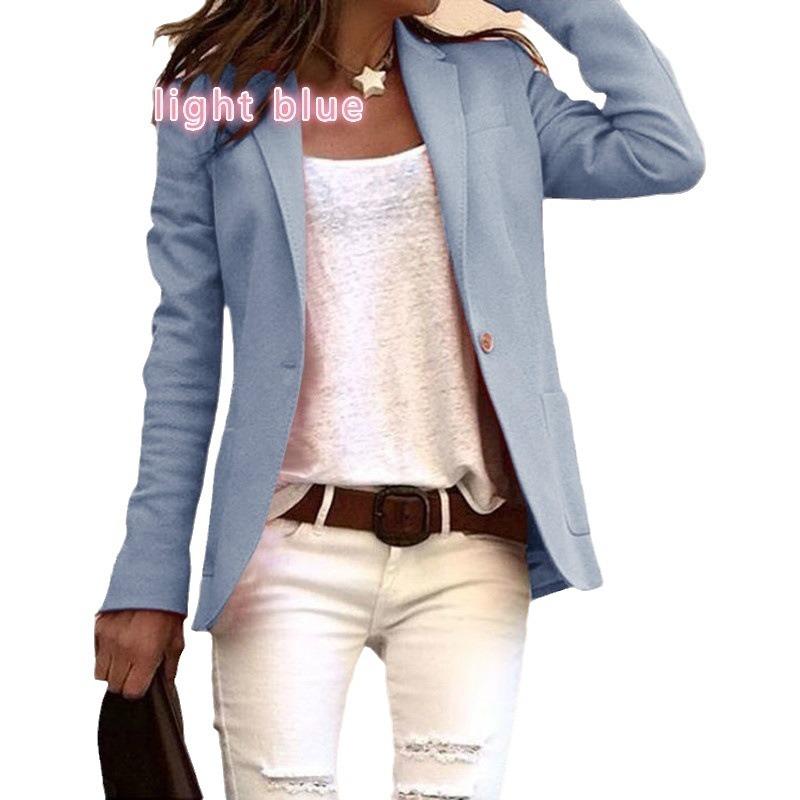 Women's Candy Color Slim Fit Long Sleeve Casual Blazer - Flattering Business Jacket 2026