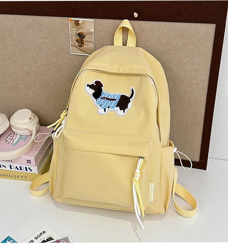 

Новый школьный рюкзак мультяшный студенческий школьный рюкзак кампус однотонный рюкзак милый рюкзак женский универсальный рюкзак жёлтый