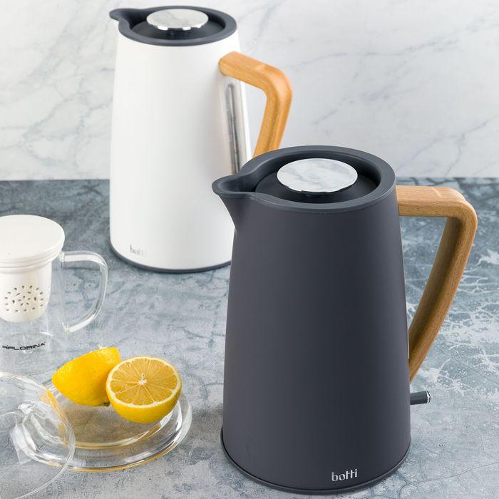 Bouilloire Électrique 1,7L Ultra Rapide Sans Fil Design Moderne Nordique Botti Nelly 2150W Gris 45436