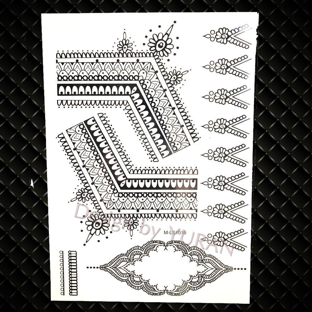 Black Women Forest Boho Wolf Lion Totem Tattoos Stickers Girls Henna Mandala Floral Fake Tatto Temporary Lotus Custom Arm Tattoo