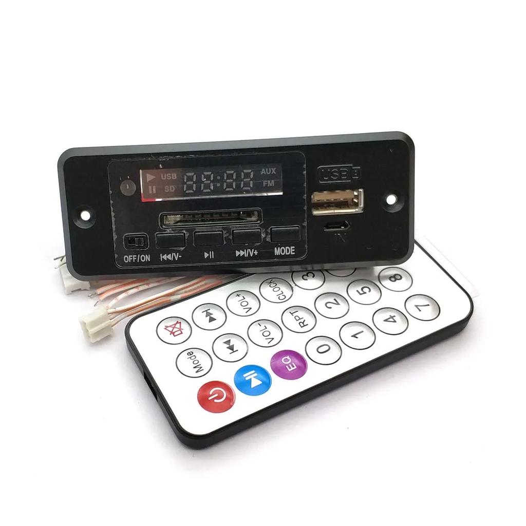 Kabelloses 5V MP3-Player-Decoderboard Integriertes WMV-Decoderboard Audiomodul USB TF Radio Für Auto Rote digitale LED Mit Fernbedienung