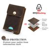 Porte-cartes anti-vol en cuir Angel Noir RFID - Style Européen Américain