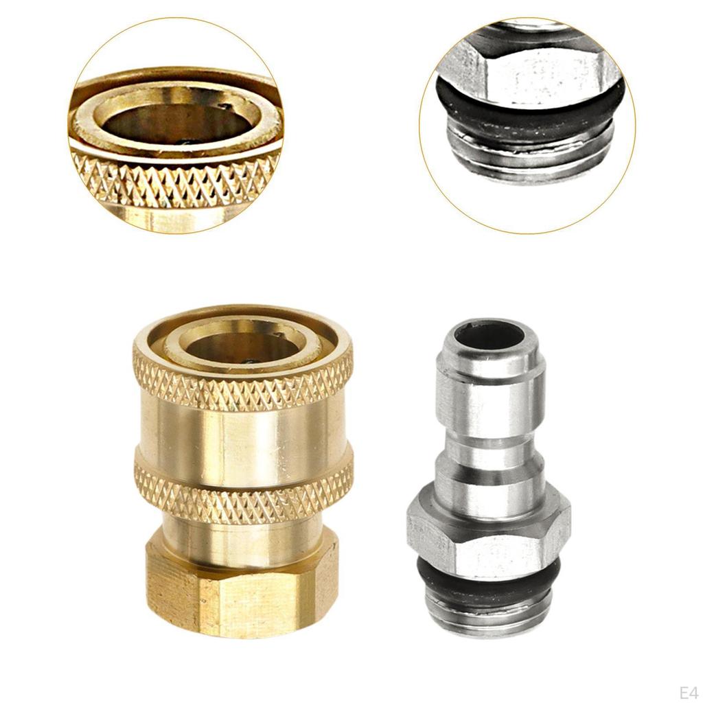 1/4 Pressure Washer Nozzle Quick Coupler Premium Car Wash Hose Connector Adapter