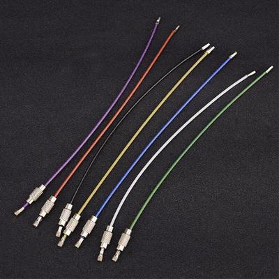 5Pcs Colorful EDC Stainless Keychain Outdoor Tools Wire Keyrings Cable Rope Screw Locking Key Chain