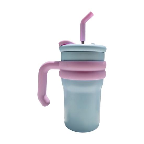 

500 мл/700 мл Термокружка из нержавеющей стали с двойными стенками, с ручкой 500ML светло-синий