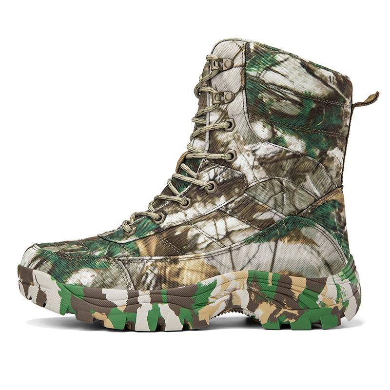 Men's Tactical Boots Camouflage Fashion Hiking Shoes for Men Non-slip Outdoor Desert Combat Training Boots Mountaineering Shoes