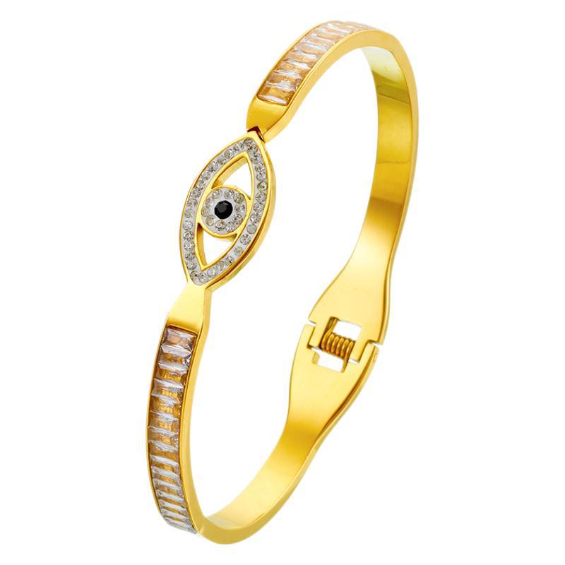 European and American Ins Style Retro Bracelet Light Luxury Versatile Bracelet Devil's Eye Women Fashion High-end Zircon 2026