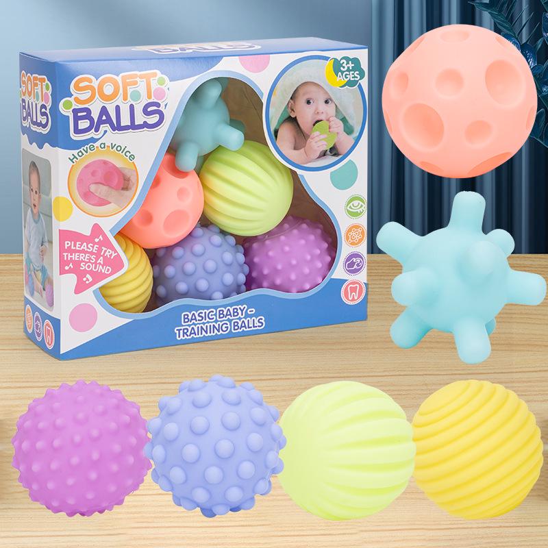 Infant Tactile Sensory Soft Rubber Grip Ball Toy for Bathing and Massage