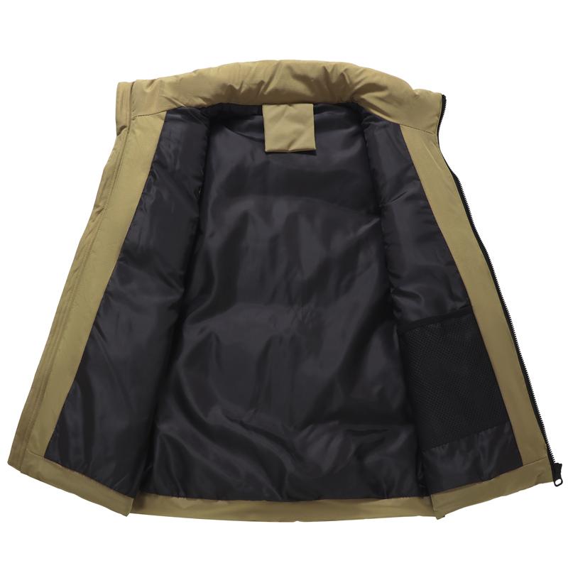 Plus Size L-8XL Fashion Warm Vest Man Winter Waterproof Sleeveless Jackets Casual Thick Men's Coat