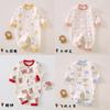 Baby Romper Spring Autumn Cotton Short Sleeve With No Bone Construction For Newborns And Infants