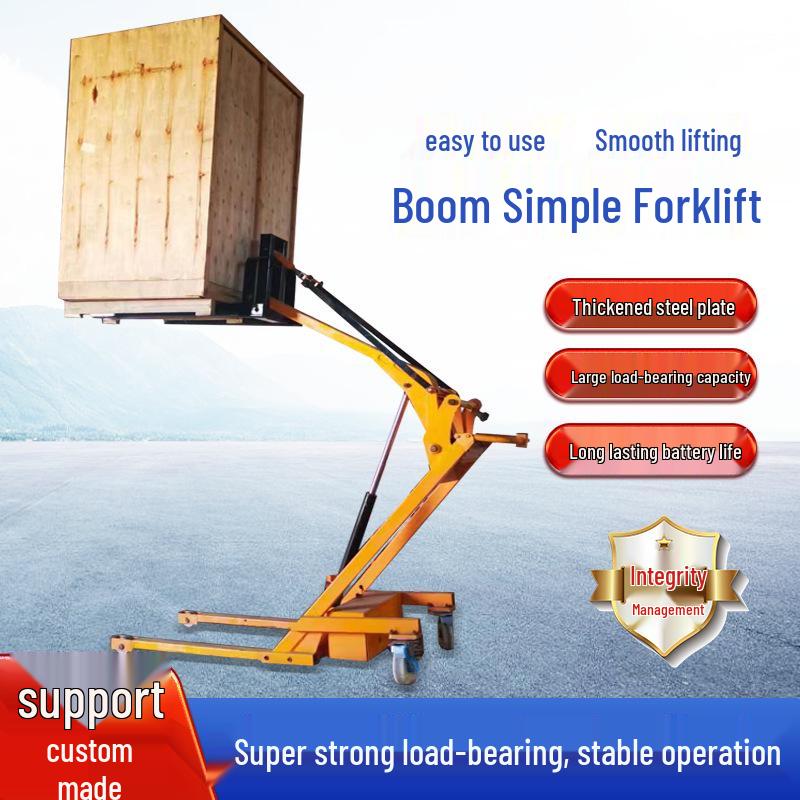 Boom Compact Electric Forklift: Portable Hydraulic Stacker Lift