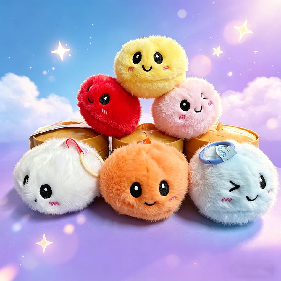 Baby Dumpling Plush Keychain Women Bag Car Key Chain Pendant Decoration Keychain Plush Ball Keychain Plush Ball Toy For Kid Gift