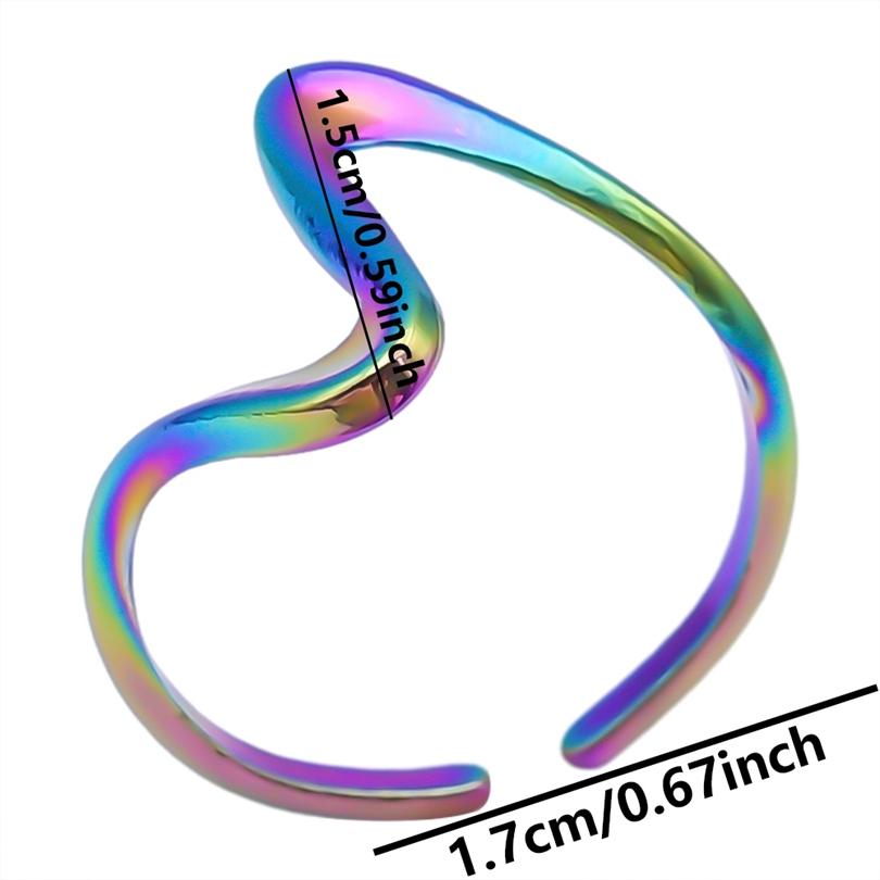 Echtvergoldeter Offener Verstellbarer Ring Echter Stein Edelstahlringe Für Damen Herren Zubehör Geometrischer Schmuck Ringe Geschenk