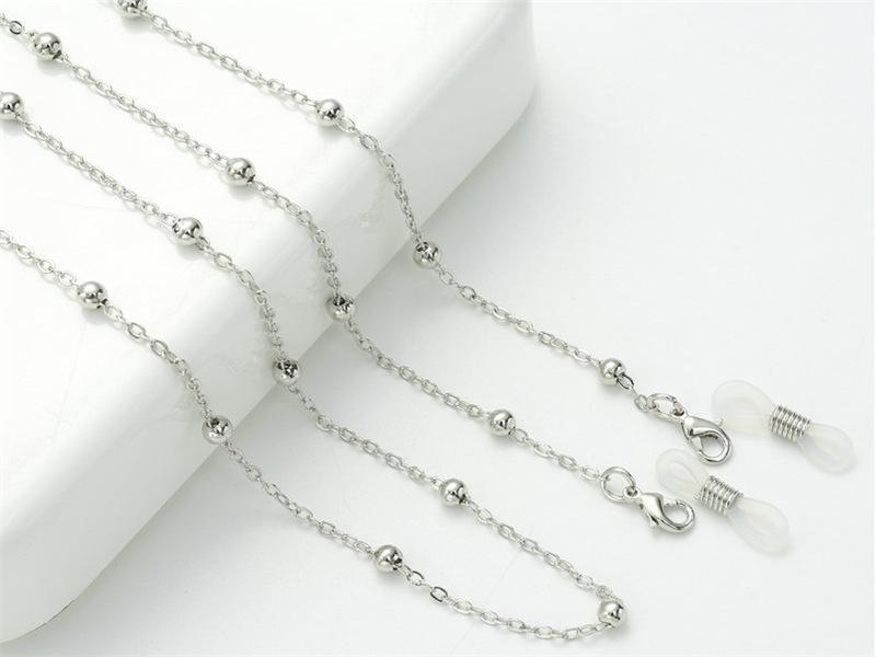 Women's High-End Beaded Metal Glasses Necklace - Anti-Slip Simple Jewelry Lanyard