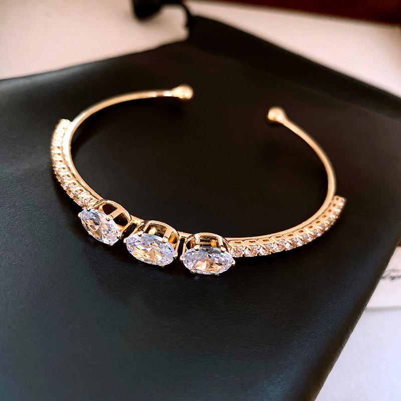 Корейский браслет-шнурок с цветком из циркона: Элегантный, Универсальный Браслет для Женщин