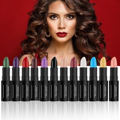 Vintage Lipstick Black Face Body Paint Stick, Black Lipstick Long Lasting Makeup Stick For Clown  1PC