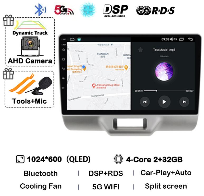 

Android 14 Carplay Автоматический вентилятор охлаждения для SUZUKI Every Wagon 2015+ Автомобильный радиоприемник Мультимедиа Видеоплеер GPS BT HIFI DSP Стерео Аудио
