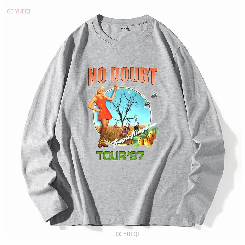 Vintage 1997 Koszulka z długim rękawem No Doubt Tour 87 Biała KV10583 vintage Wypłukana moda Wszechstronny top do noszenia na co dzień graficzny