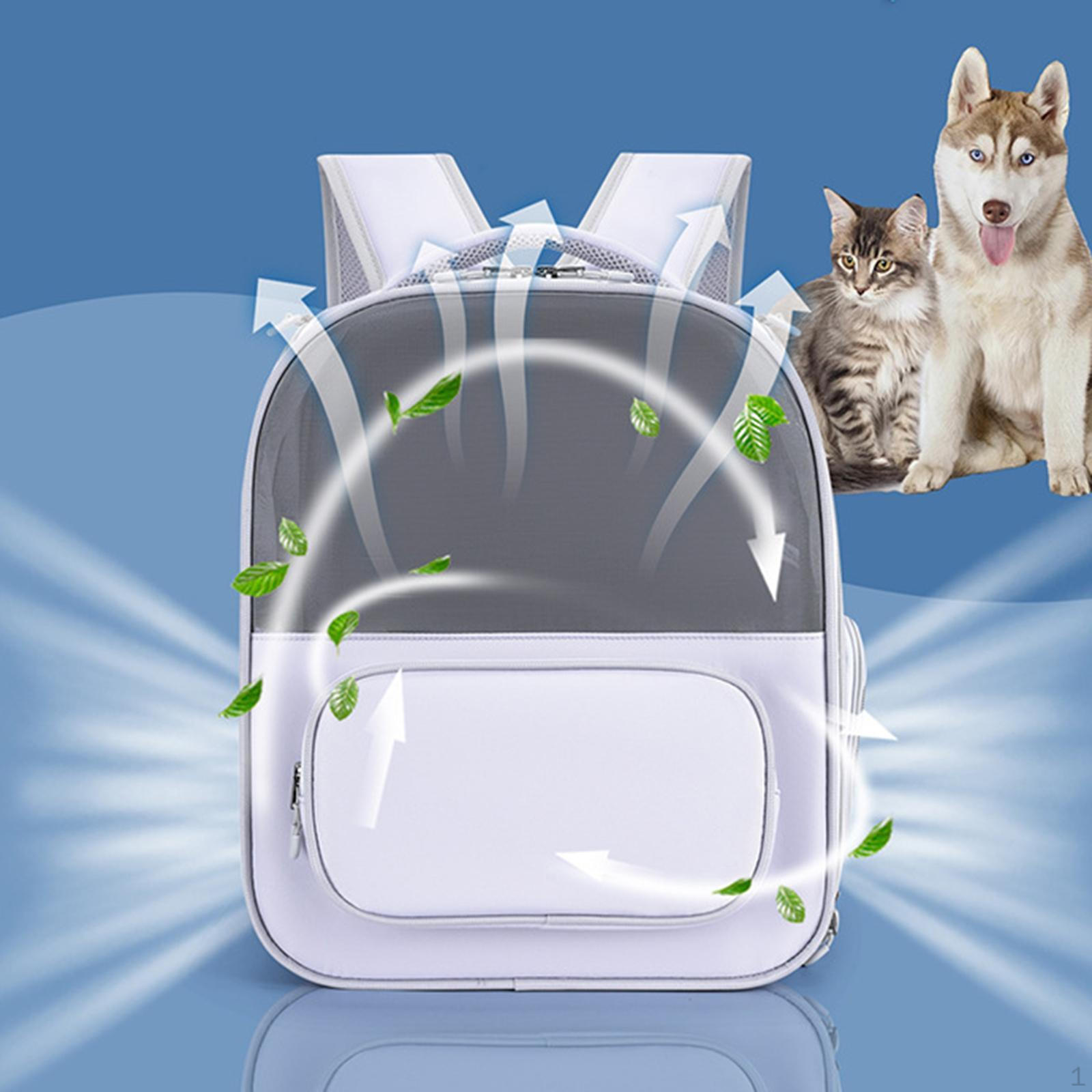 

Рюкзак-переноска для кошек, симпатичная дорожная сумка для кошек, походов светло-серый