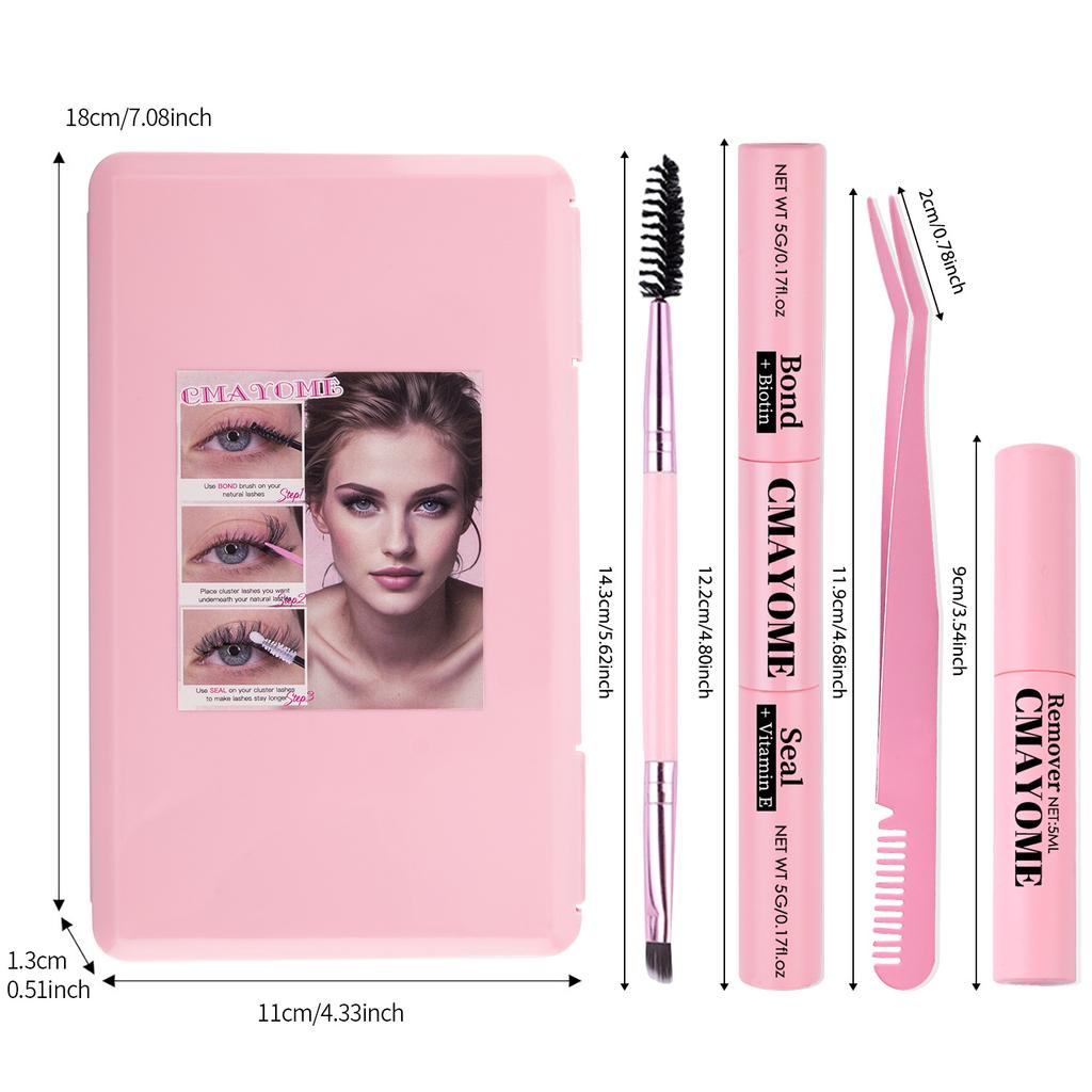Diy Large-Capacity Eyelash Book Natural Fluffy 392 Clusters D Song Segmented False Eyelash Set