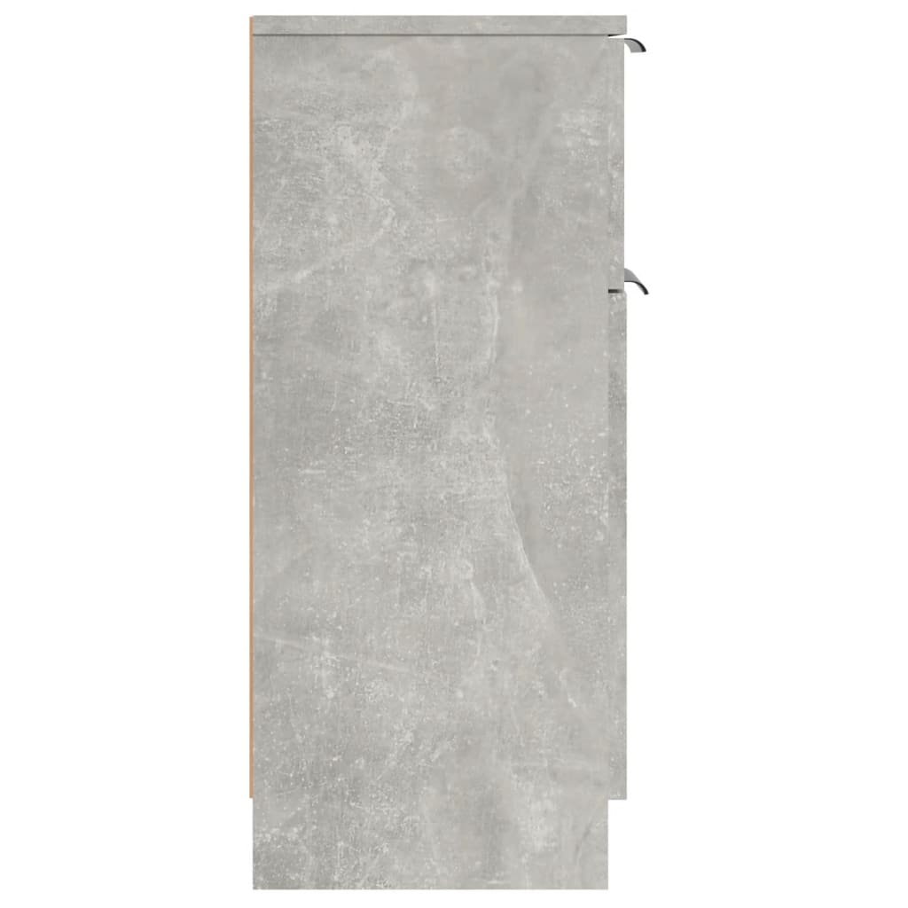 Vidaxl Cabinet, Concrete Grey, 30X30X70 Cm, Wood-Based Material