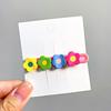 1/4Pcs Girl Hairpins Colorful Flower Decor Hair Clips Side Bang Hair Pins Plastic Material Hair Accessories