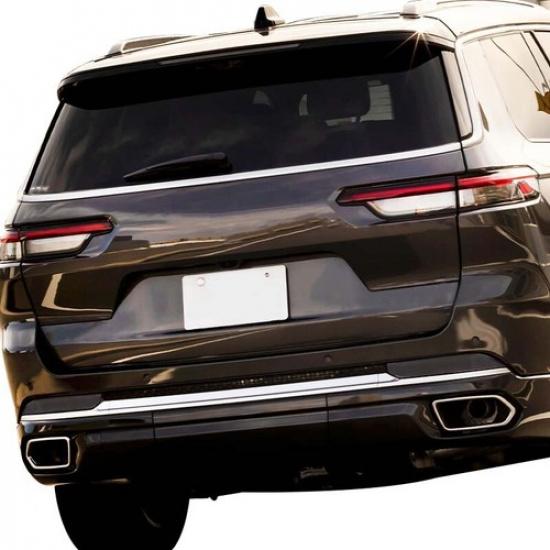 Smoked Black Rear Fog Light Lamp Decor Cover Trim for Jeep Grand Cherokee 2022+