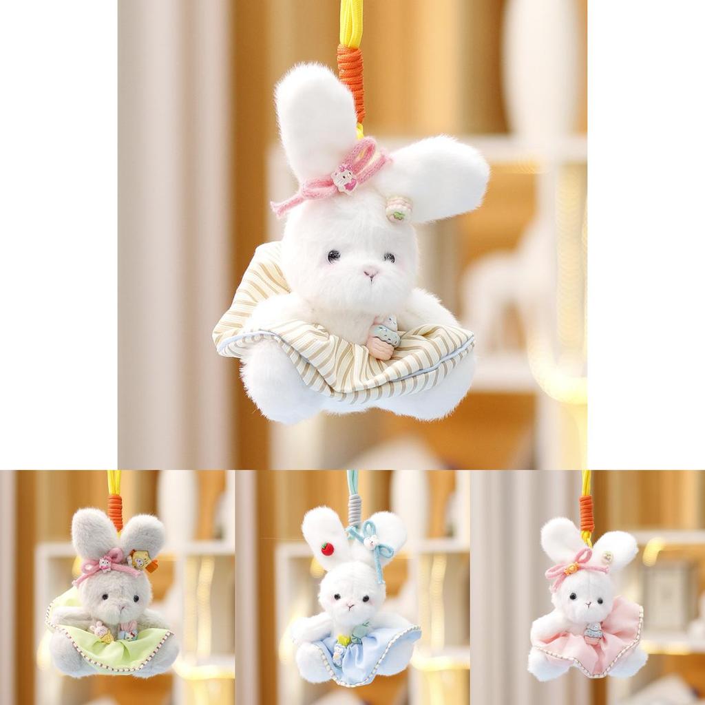 Cute Bunny Plush Doll Keyring Animal Plushie Girls Bag Decor For Teens
