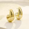New Trend C-shaped Wide Dangle Earrings for Women Exaggerated Personality Gold Metal Earrings Geometry Unusual Earrings