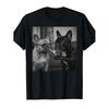 Vtipné tričko Frenchie Buddies s francouzským buldočkem kouřícím cigaretu - Unisex bavlněné tričko s kulatým výstřihem s potiskem Frenchie Buddies, Ležérní vtipný dárek