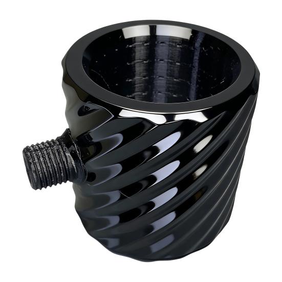 Men Shower Nozzle Powerful Supercharging Hydromassage Standard Thread Interface Fits Most Pipes 360-Degree Ring Water Spray Spiral Nozzle