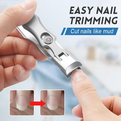 Coupe-ongles à mâchoire large en acier inoxydable pour ongles d'orteils, coupe-ongles pour manucure, ciseaux pour ongles incarnés épais et durs
