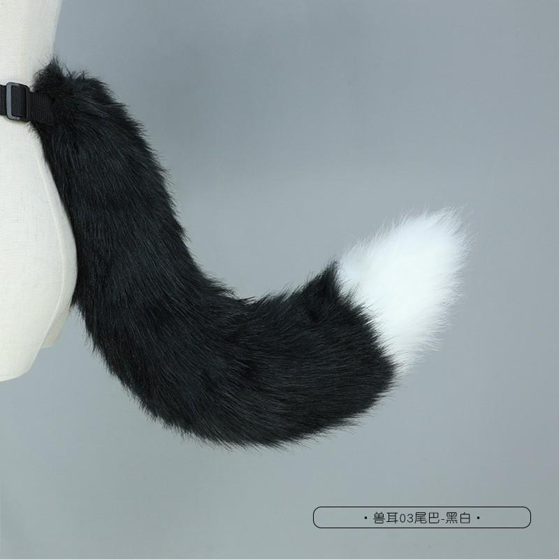 Handmade Plush Fox Tail Cosplay Accessory Anime Conventions Unisex Animal Costume Prop