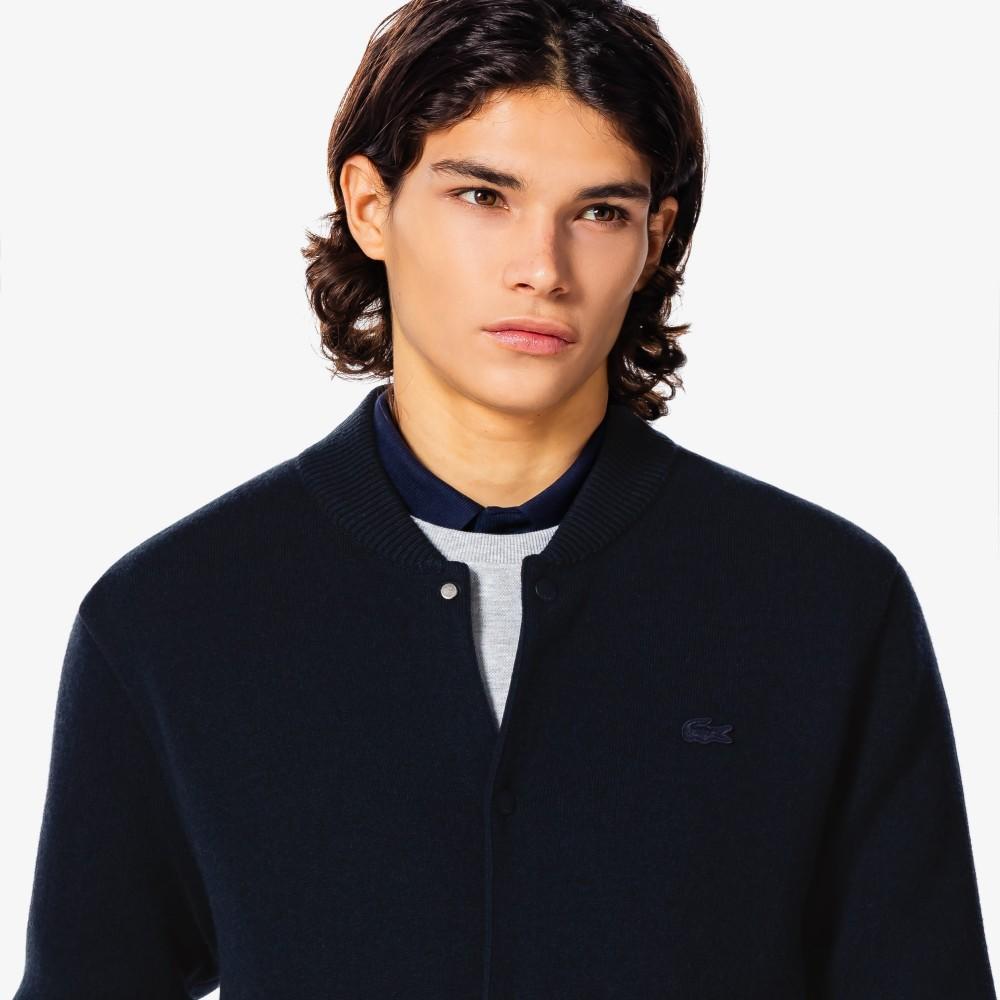 [Lacoste] Men's Double-Face Stadium Cardigan AH331E-55N166