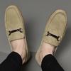 Luxury Dress Shoes for Men Comfy Handmade Boat Flats Slipon Outdoor Shoes Leisure Walk Male Moccasins Suede Leather Man Loafers