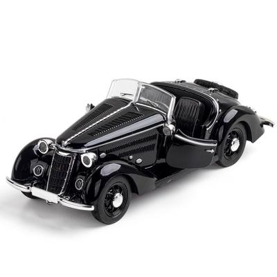 1/32 Scale WANDERER W25K Classic Vehicle Alloy Metal Diecast Retro Car Model Kids Sound & Light Toys Central Control Ornaments