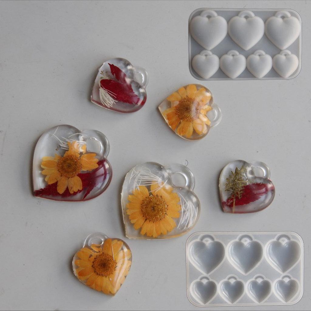 Practical Silicone Valentines Heart Pendant Mould Accessory for Crafting Personalize Styles Gifts Home or Studio