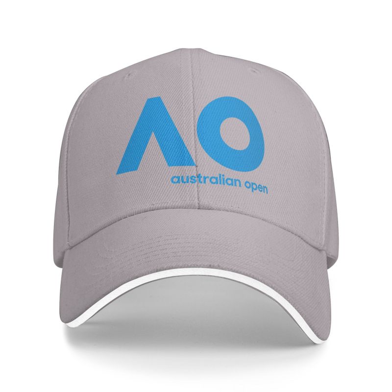 Australian Open AO Print Baseballová čepice Pánská Dámská Venkovní Cestovní Sluneční Kšiltovka Prodyšné Sendvičové Klobouky Táta Klobouk Golfový Klobouk
