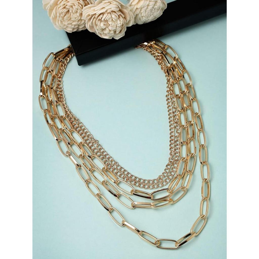 Western-Stil, Boho-Designer, trendige Mode, mehrschichtige, klobige Gliederkette für Frauen und Mädchen