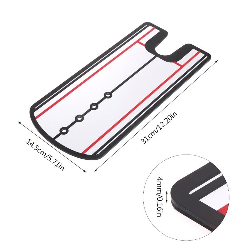 Golf Putting Alignment Mirror,Portable Practice Putting Trainer,Mirror Size 12x 6 Inch,Outdoors Or On Indoor Putting Mat