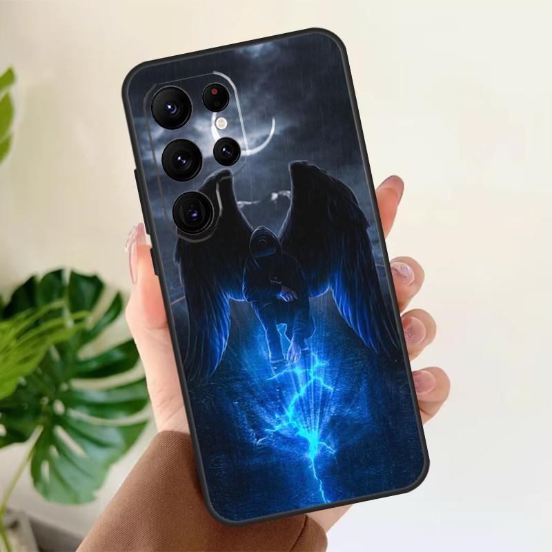 Wings Angel Devil Soft Case For Samsung Galaxy S21 S22 S23 S24 S25 Ultra S9 S10 Plus S20 FE S24 FE Phone Cover